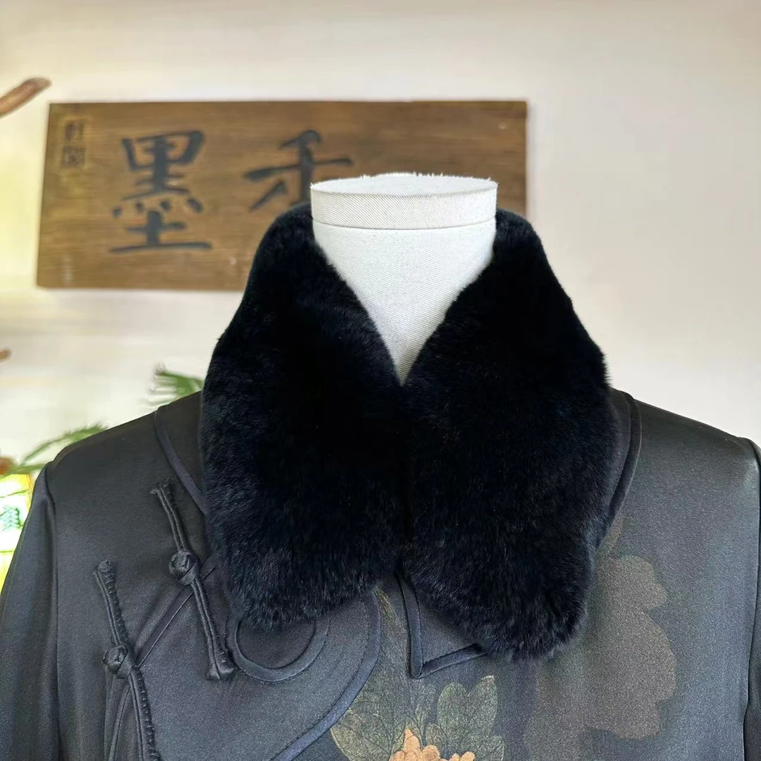XuanGeMoXiang/轩阁墨香毛领 百搭款 MX33101秋冬加厚保暖冬款