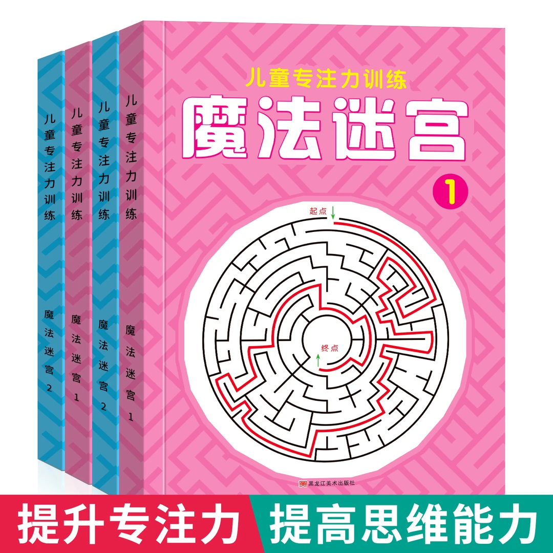 中级难度迷宫小学生适用专注力注意力全脑智力开发儿童训练双面