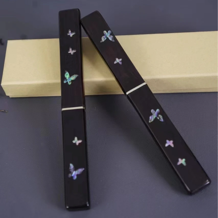 黑檀木螺钿大马士革茶刀