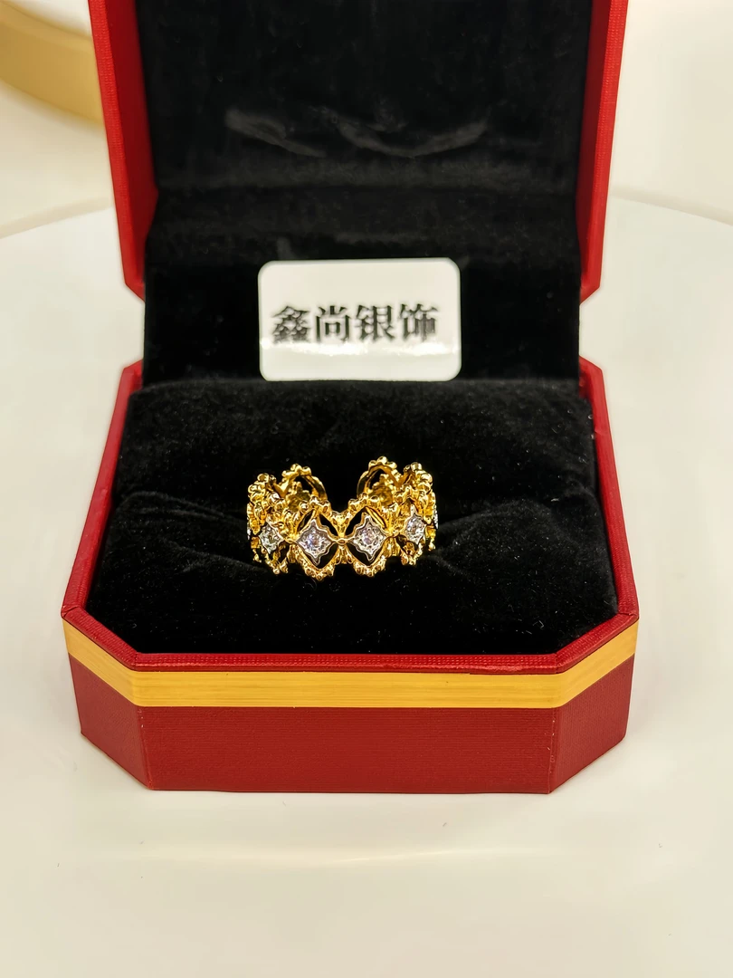 铜合金戒指 时尚精致璀璨星芒 j2006