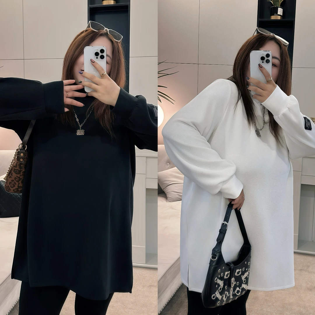 断码捡漏~甜糯奶芙 / 樱花暖绒高领打底T 4214花契200斤胖mm冬季