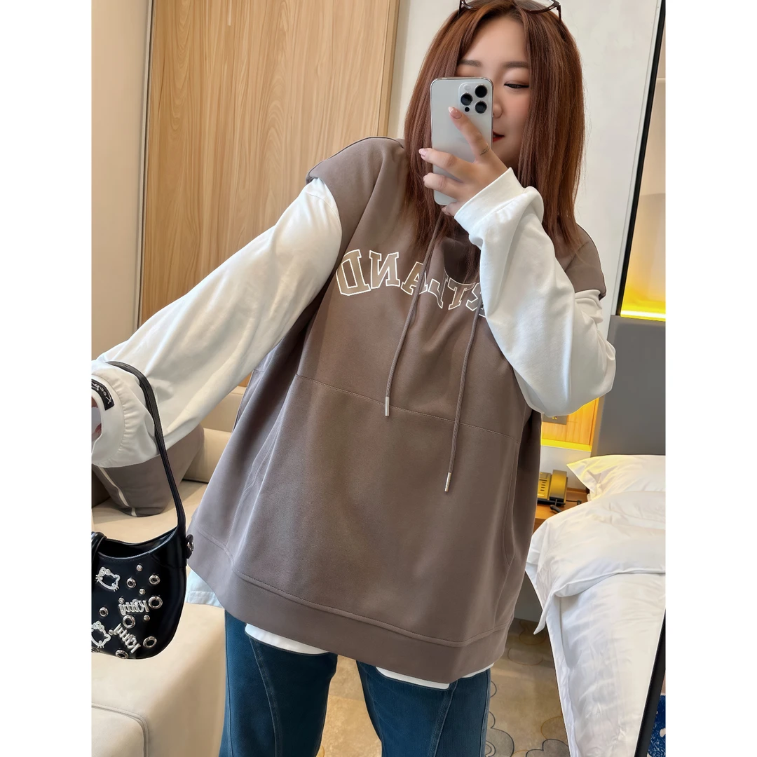 断码捡漏~时光旅人 / 宽松潮人心头爱连帽马甲4115花契200斤