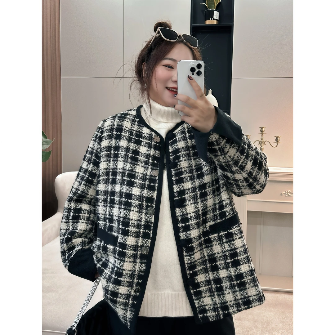 断码捡漏~克拉女王 / 夹棉款小香风粗花呢短外套12295花契200斤