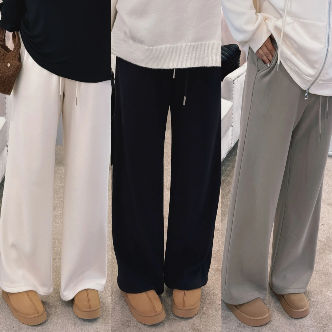 暮雪初白 / 绒绒保暖防风直筒裤12513花契200斤胖mm新款宽松减龄3