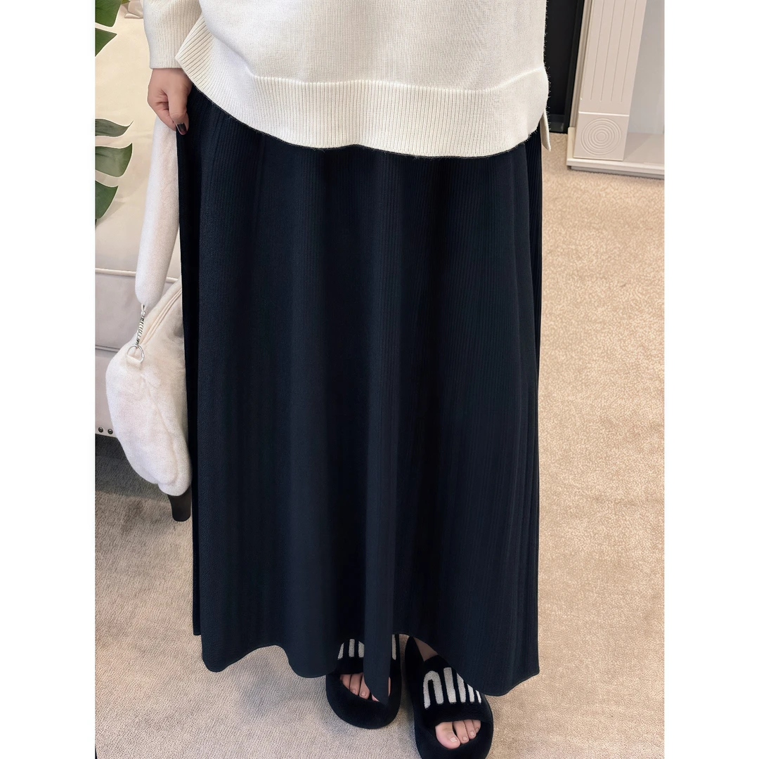 断码捡漏~白兰宴会 / 针织百褶半身裙11687花契冬季200斤胖mm冬季