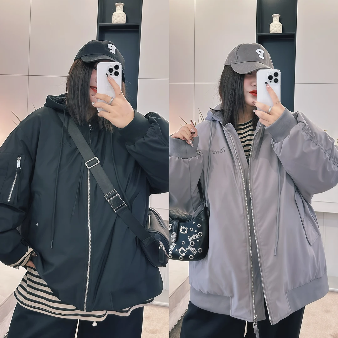 断码捡漏~美式黑本 / 宽松情侣炸街面包棉服4195花契200斤胖mm