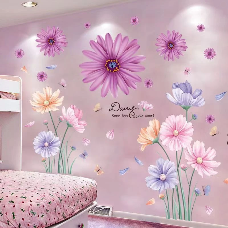 卧室温馨床头装饰墙贴纸客厅房间背景墙壁纸自粘墙上贴画浪漫贴花