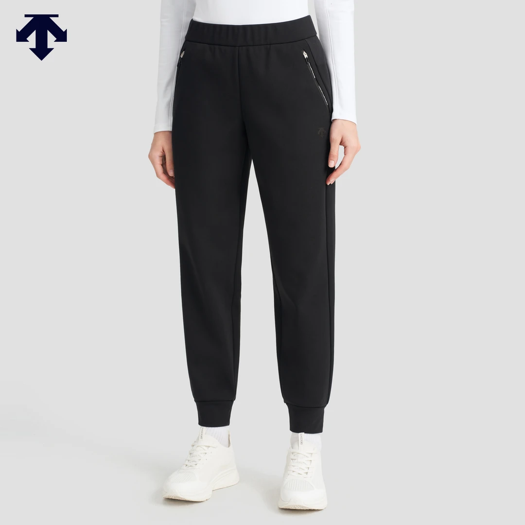 DESCENTE迪桑特综训系列女士针织运动休闲长裤春季新 D4132TFP30