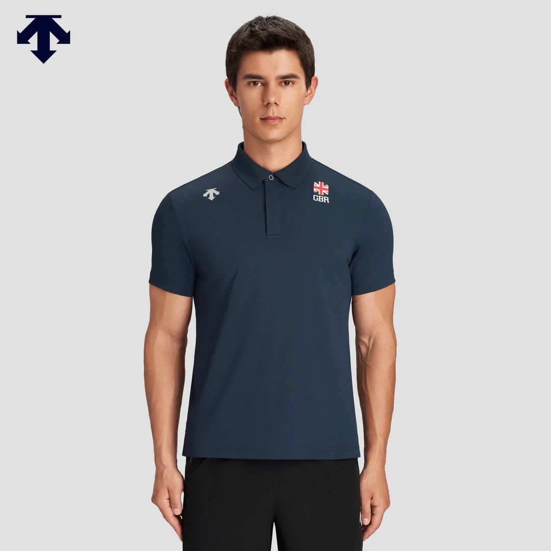 DESCENTE迪桑特跑步运动健身男士短袖POLO衫夏季新品 D4231RPS05A