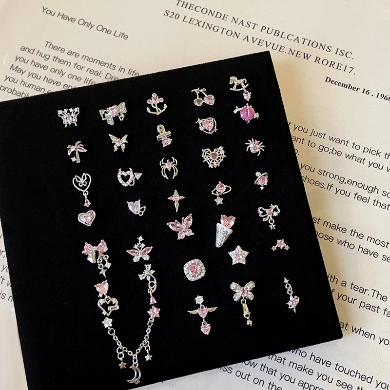 钛钢耳饰 两单包邮！！！B系列粉色大乱炖钛钢外螺纹耳骨钉耳蜗钉