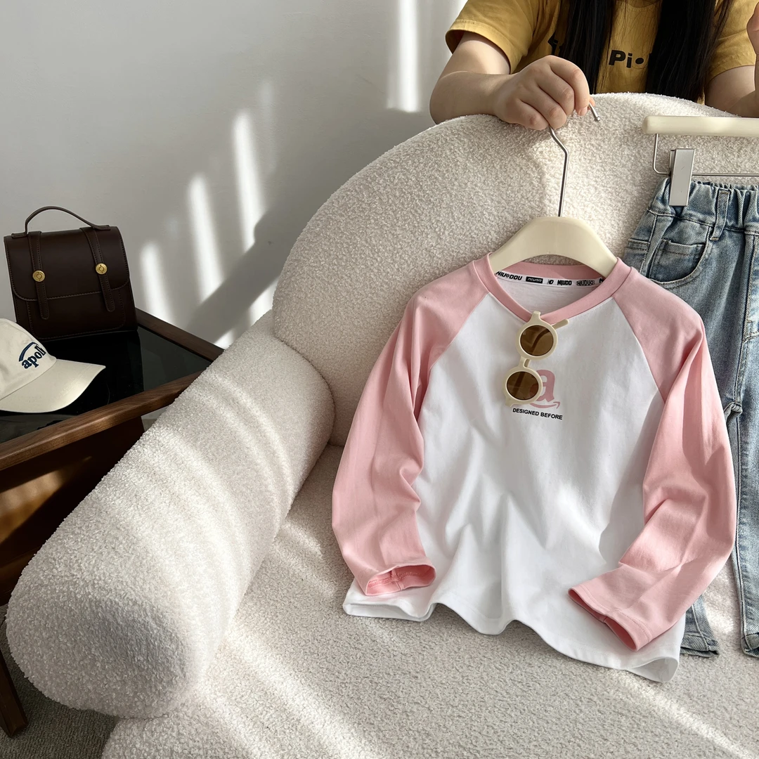 春秋新款女童装韩版打底上衣女宝宝长款长袖T恤JSYQW32672