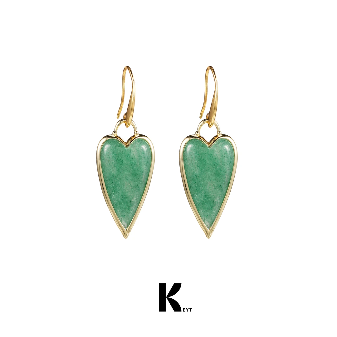 KEYT 铜合金耳饰 蓝色爱心耳钩气质【粉丝福利】