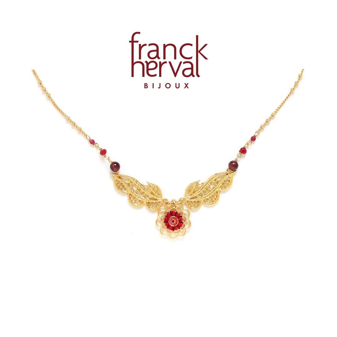 铜合金项链  法国Franck Herval 仙后座系列 太阳花项链 原装进口