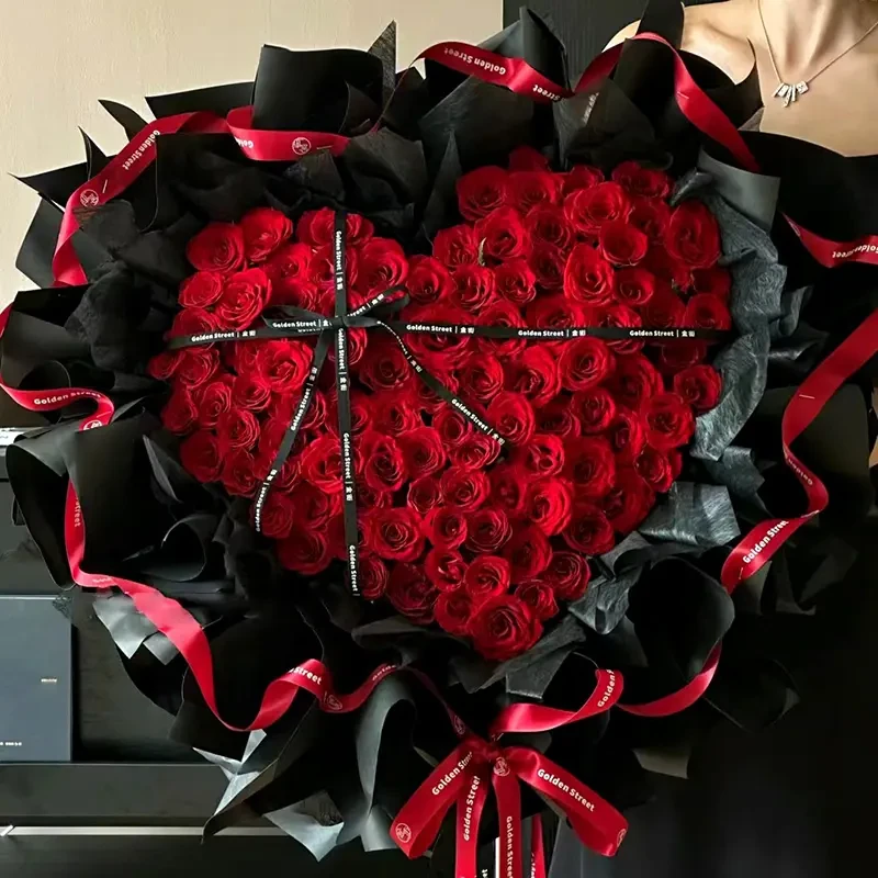 【天长地久】99朵红玫瑰花束求婚生日七夕情人节同城鲜花配送花店
