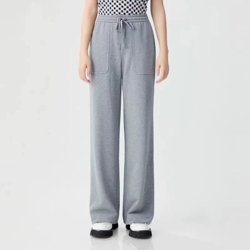 商场同款女装秋冬新款高腰系带直筒运动休闲裤女5100386