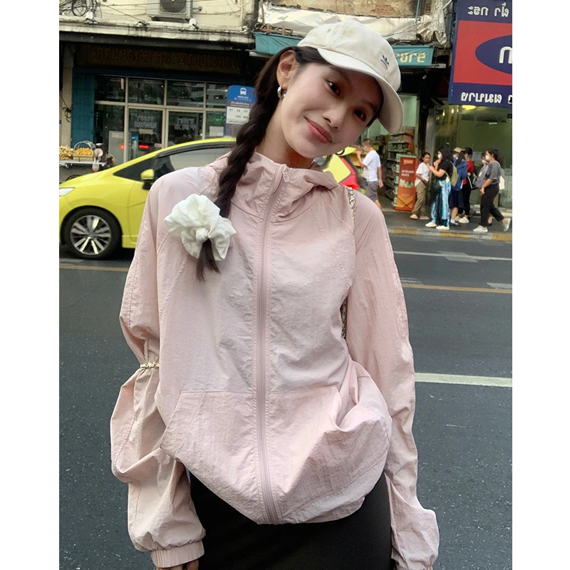 度假夏款户外徒步连帽防晒外套春夏季冲锋衣休闲轻薄透气FS01