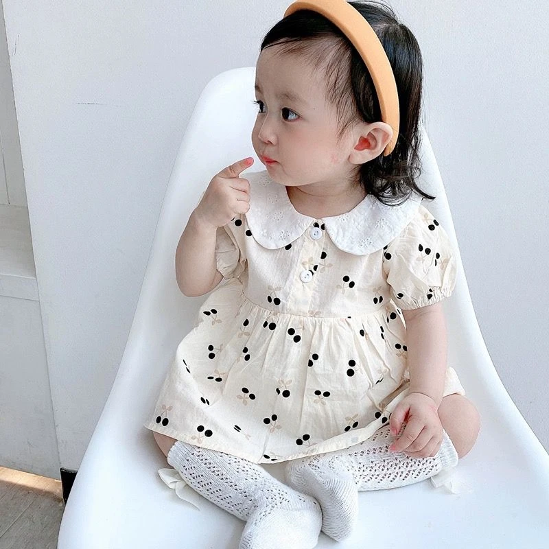 婴儿连体衣夏季薄款短袖女宝宝衣服洋气夏装可爱公主包屁裙哈衣