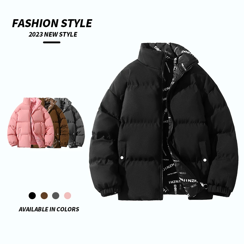 Boycloset 双面穿潮流韩版棉衣新款男女情侣款青少年百搭w663