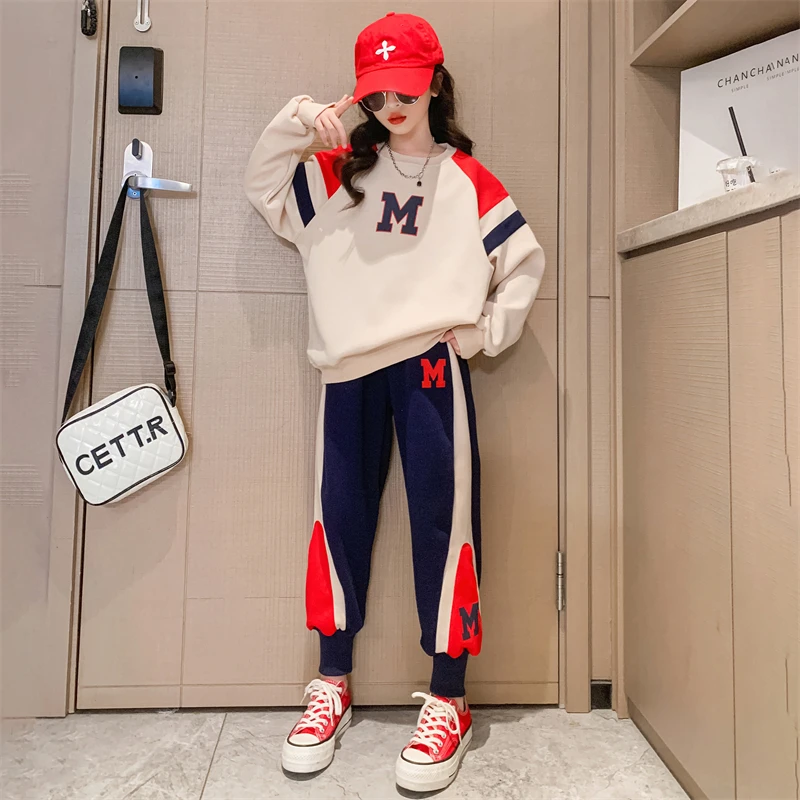 女童套装运动春秋2024新款儿童装洋气时髦秋季休闲大童两件套春装