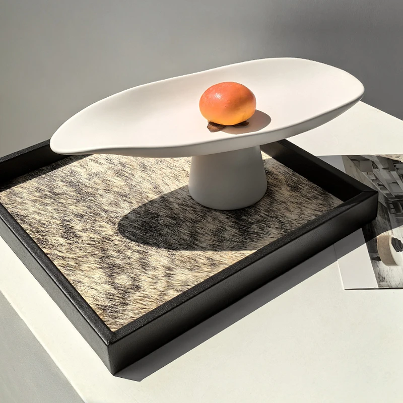 态生活轻奢简约风高脚艺术陶瓷果盘家居客厅茶几高级感软装装饰品