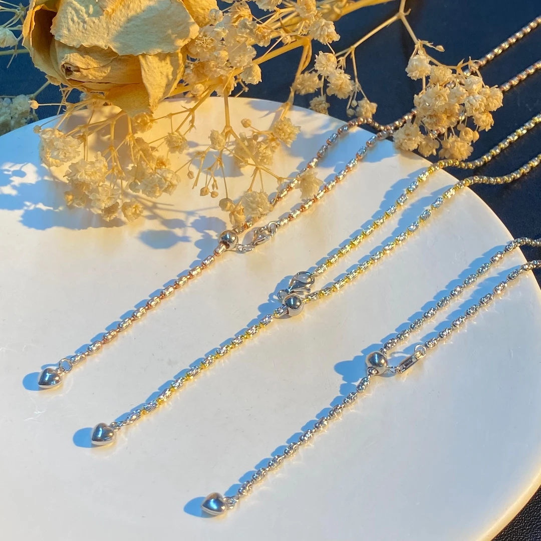 人气爆款时尚925国标银百搭闪钻银链珠宝百搭链1.9mm/可全调节