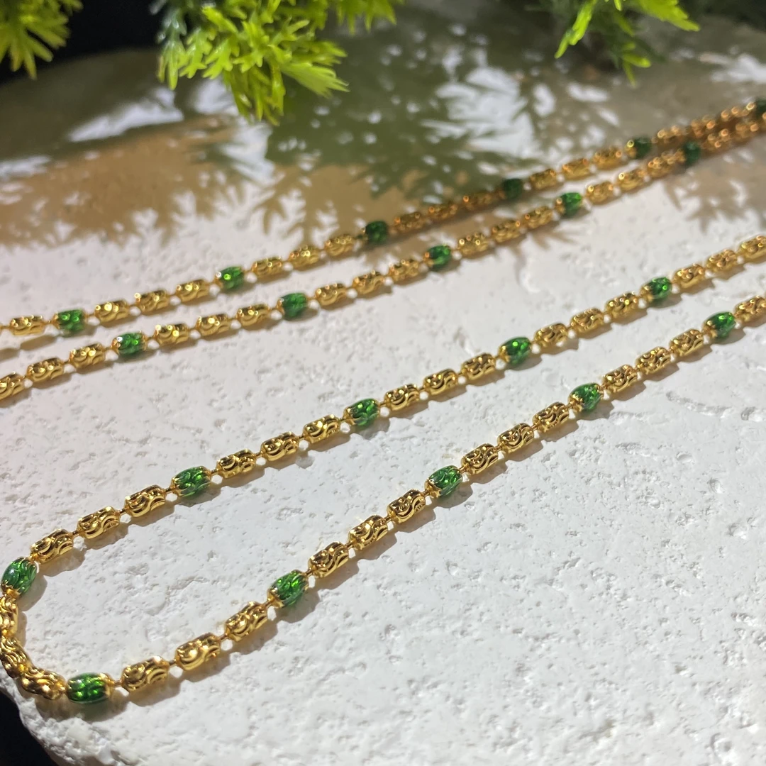 【陌玉精选】925银滴胶珐琅彩满眼星辰银链一件/2.0mm 粗 24寸60cm