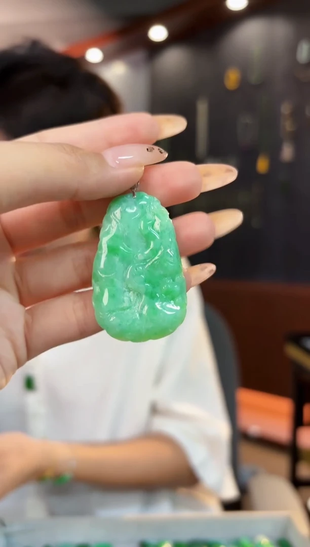 【闪购商品】翡翠颈饰18K金镶嵌缅料A货/支持复检/一件