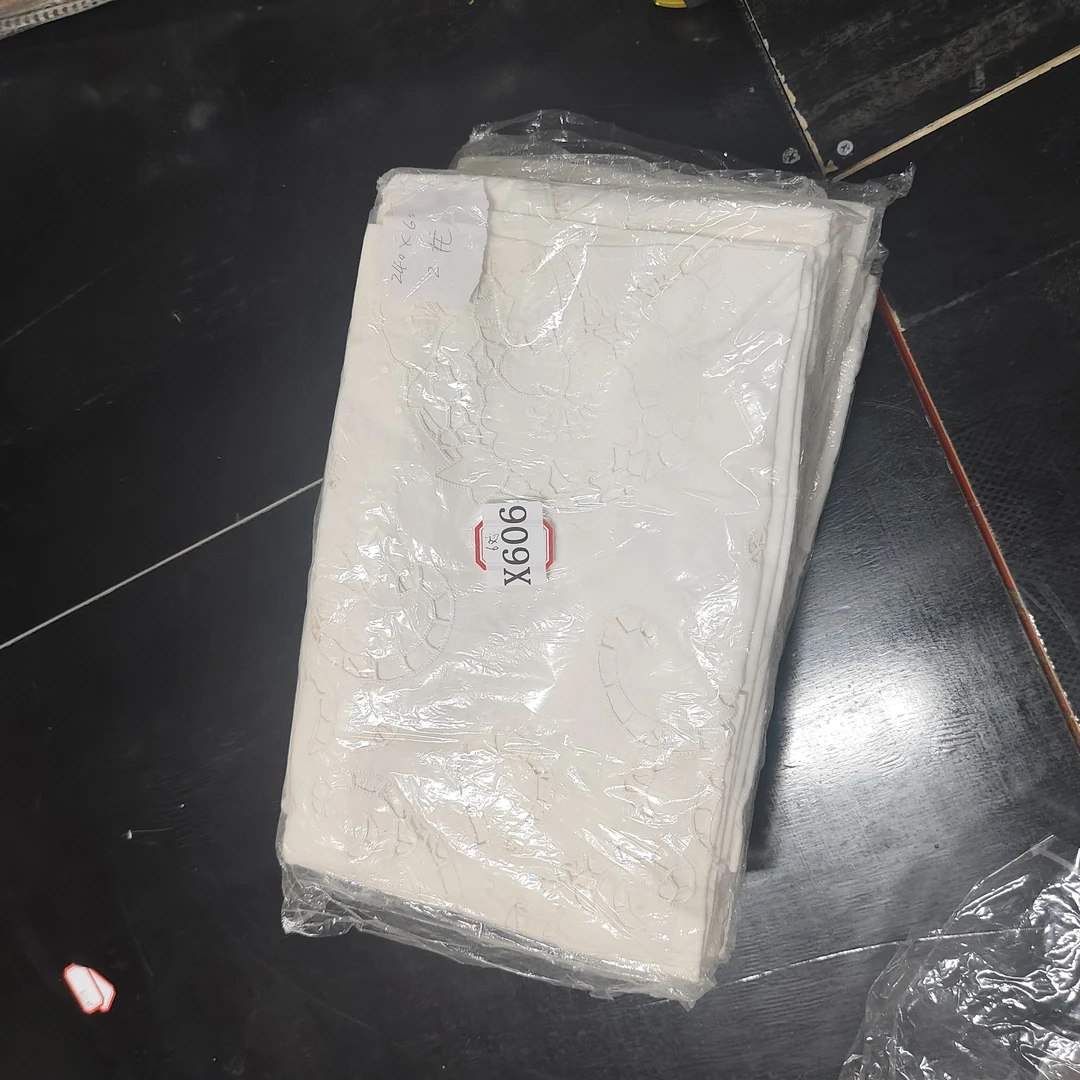 X606镂空扣锁绣手绣花窗帘240*60cm 一对出