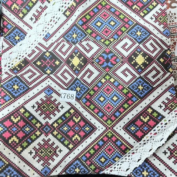 X768 棉麻方靠垫套40cm