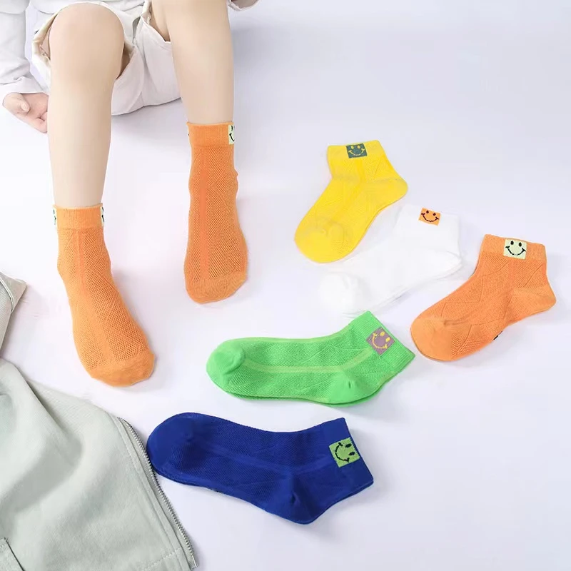 儿童袜子夏季卡通网眼短袜男童女童同款薄款棉线船袜防汗透气棉袜