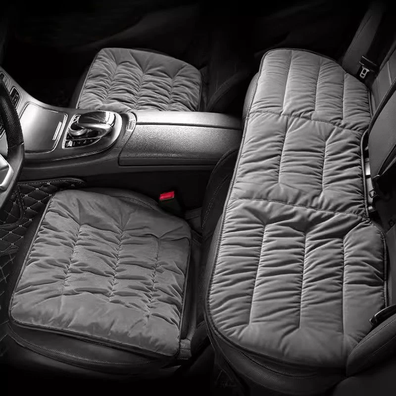 汽车坐垫秋冬季婴儿绒小三件短主驾驶方垫单片屁垫四季通用座垫套