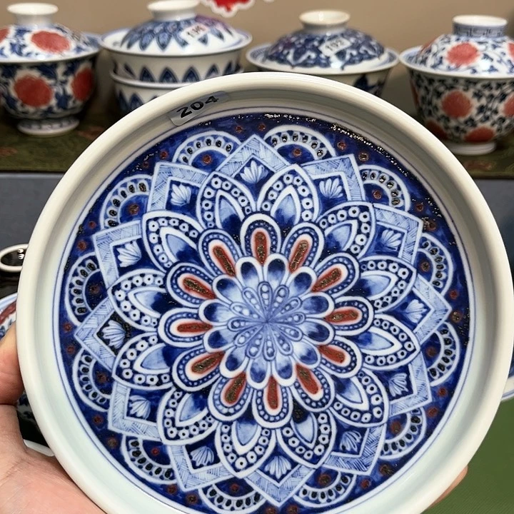 查窑-景德镇非遗陶瓷艺术品（直径约16cm）