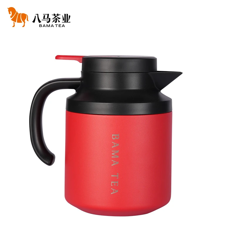 八马茶具 316不锈钢家用焖壶双层大容量简约茶壶1000ml