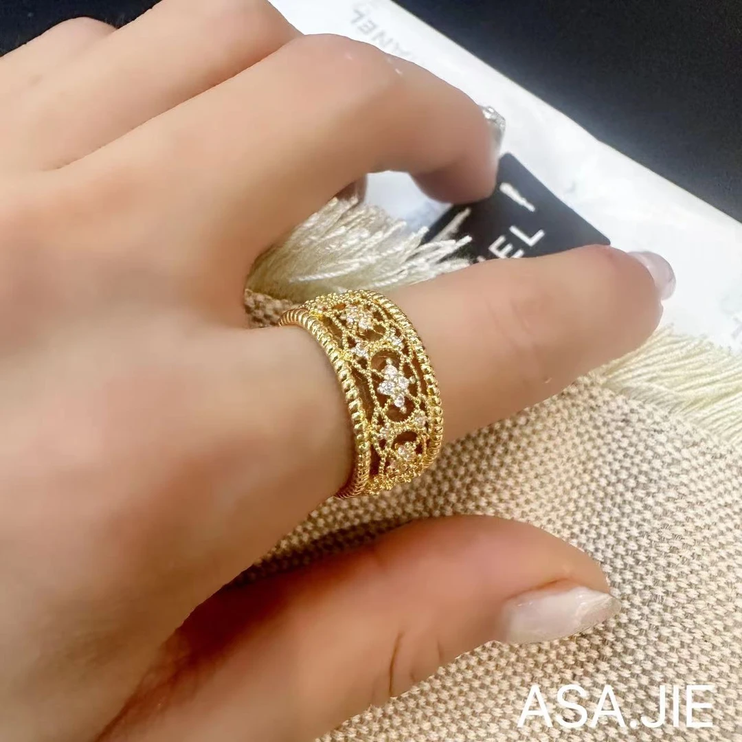 铜合金合成锆石戒指 ASA. J I E  简约百搭戒指 PPJZ25