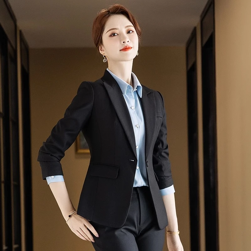 特大码80斤到230斤胖mm工作服酒店正装套装高档西装外套职业装女