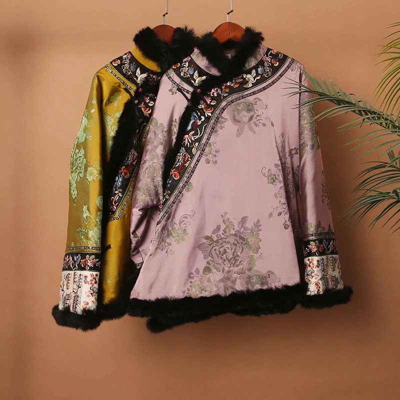 240060素女馆新款新中国复古加厚棉服中式棉袄