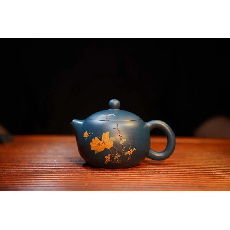 天青泥蝶恋花西施紫砂壶喝茶必备【华】