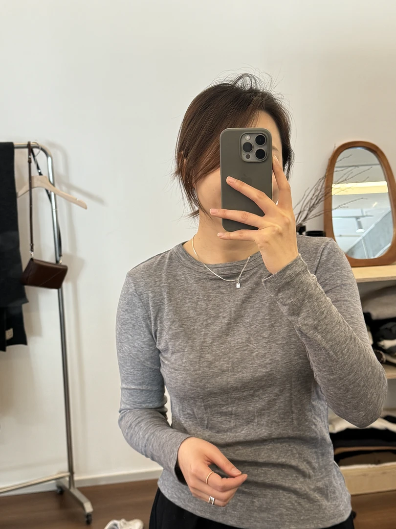 澳洲美利奴兰精天丝圆领打底T恤衫长袖（不能机洗）