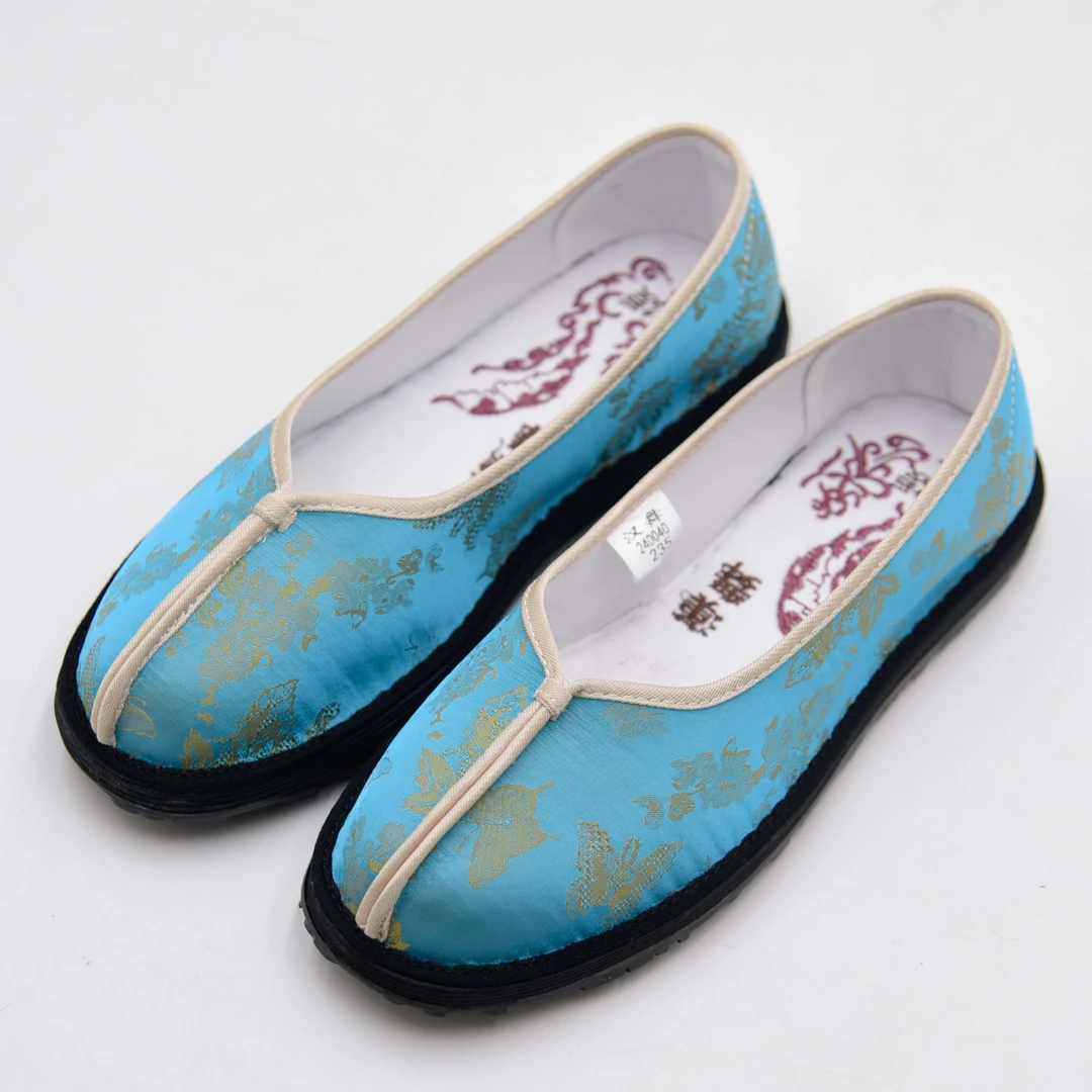 【蝶飞】汉舞中国风千层底布鞋平底软底女单鞋古风女鞋