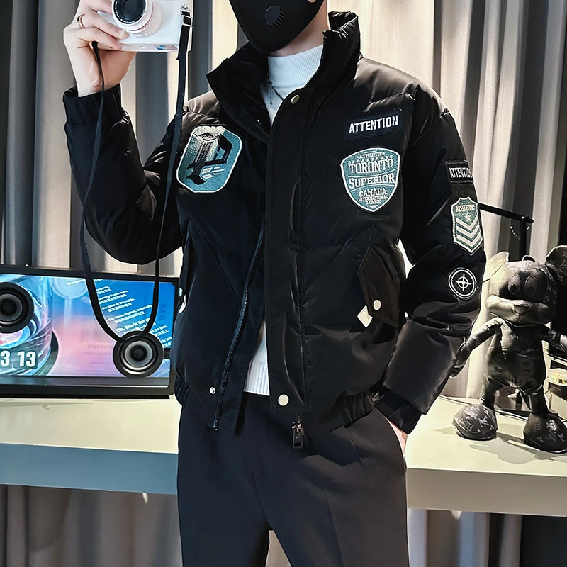 男棉衣冬季外套棉袄潮牌高级感痞帅贴标加厚保暖棉服2023新款帅气