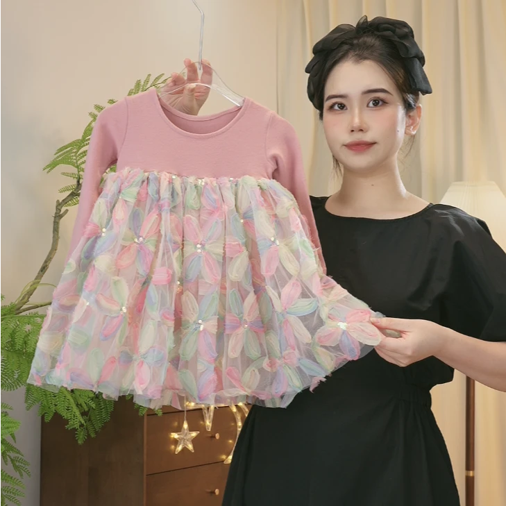 24秋季新款女童连衣裙女宝礼服春秋款公主裙小女孩春装韩版长袖
