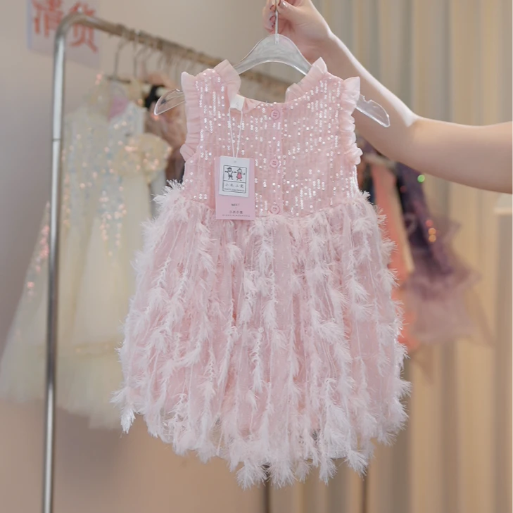 2024新款女童公主裙夏季礼服裙轻奢小众高端洋气裙子女孩子连衣裙