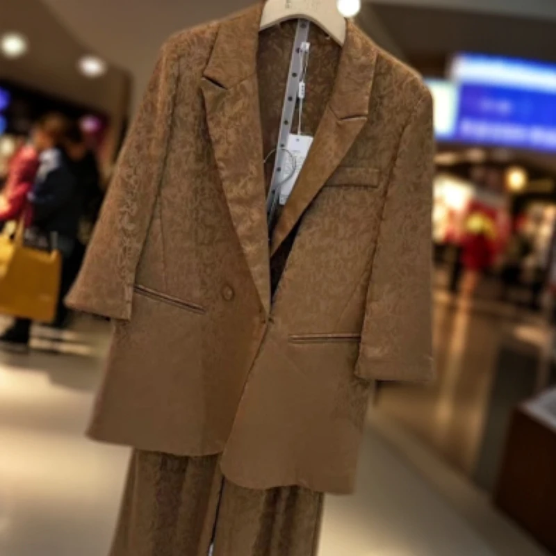 商场同步 两件套高端醋 酸缎西服套装气质优雅裤子