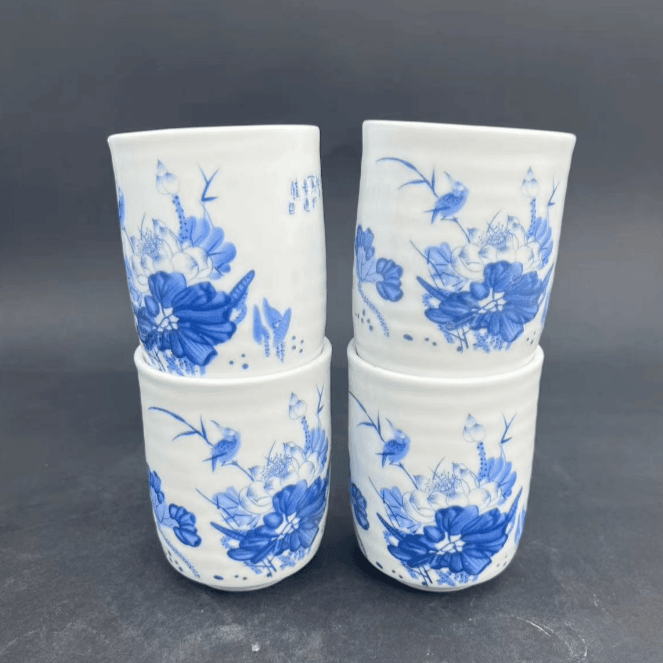 S658荷塘月色杯手工陶瓷瓷其他批量不固定/4件