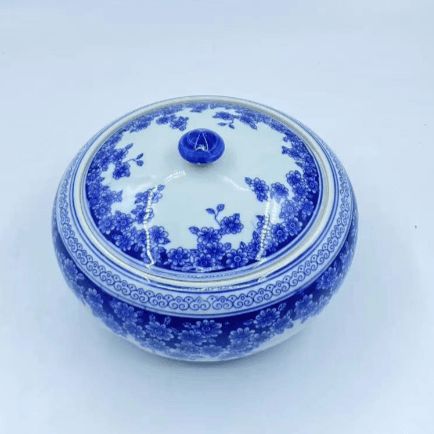 S272青花花纹罐手工陶瓷家用中式瓷其他批量不固定/件
