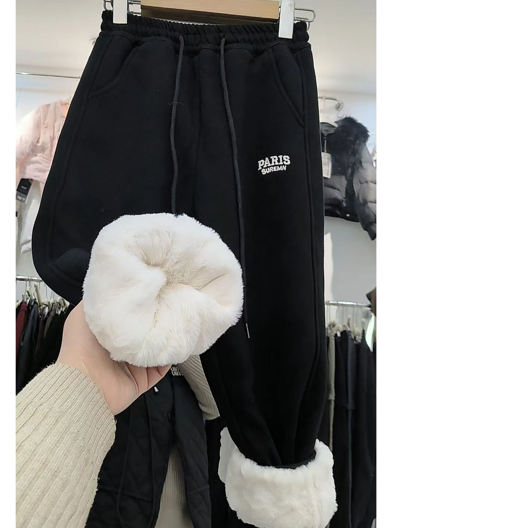新款兔兔裤大童儿童加绒卫裤632