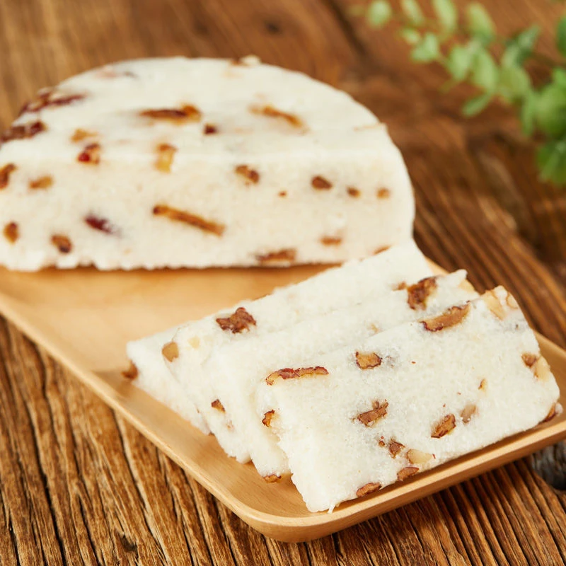 上海特产崇明糕500g/袋枣仁红枣核桃圆形手工产品糯米甜糕正宗