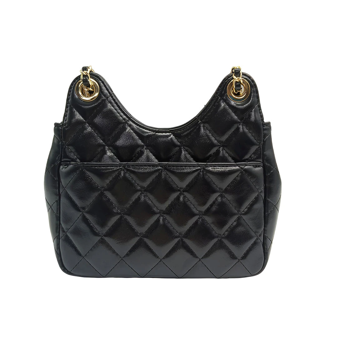 【CF】2024年新款轻奢百搭手提包斜挎单肩包 23008-黑色