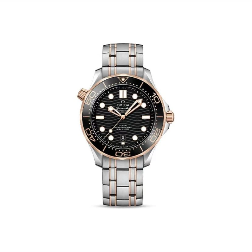 95新 Omega/欧米茄 欧米茄海马300系列玫瑰金42表径公价90500机械