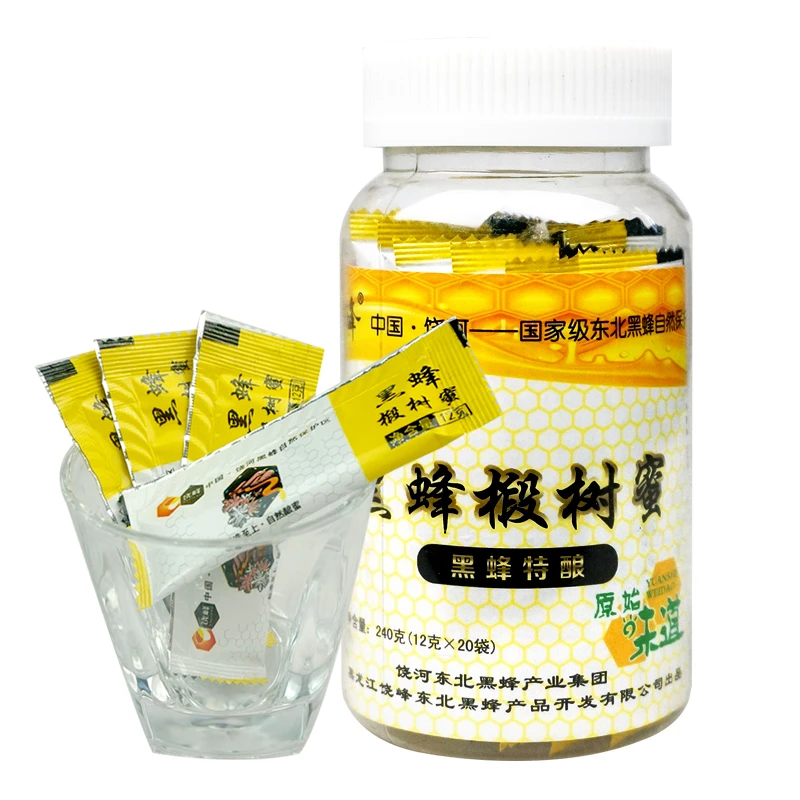 饶河 东北黑蜂椴树蜜  便携装240克
